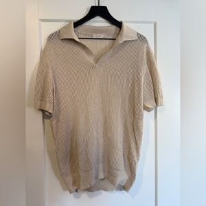 Suitsupply Light Beige Knit Polo